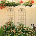 2 Pack Metal Garden Trellis 86.7" X 19.7" Rustproof Trellis For Climbing Plants Outdoor Flower Support Black_maomaolike.com