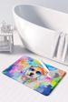 Bichon Frise Hippie Dawg Memory Foam Kitchen Mat Machine Washable Anti-Fatigue Mat Cushion Comfort Bath Mat Or Kitchen Rug_maomaolike.com