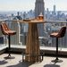 Round Pub Table, Counter Height Bar Table With Footrest_maomaolike.com