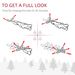 9ft Pre-Lit Snow-Flocked Slim Douglas Fir Artificial Christmas Tree With Realistic Branches, 550 LED Lights And 988 Tips_maomaolike.com