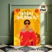 Indian Jhumka Themed Painting Poster, Bold Vibrant Cartoon Style Poster, Stylish Figure In Red Sari With Ornate Jhumkas, Warm Marigold & Arch_maomaolike.com