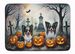 Papillon Spooky Halloween Memory Foam Kitchen Mat Machine Washable Anti-Fatigue Mat Cushion Comfort Bath Mat Or Kitchen Rug_maomaolike.com