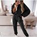 Women's Clothing popular autumn and winter women's sports and leisure hooded sweatshirt set two piece set_maomaolike.com