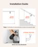 6ft Wall Mounted Stair Handrail Black Aluminum Indoor Outdoor Railing_maomaolike.com