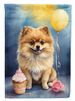 Pomeranian Happy Birthday Garden Flag Mailbox Flag Decorative Yard Flag Banner Outside Patio Artwork Yard Flower Beds, Garden Size, Multicolor_maomaolike.com