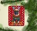 French Bulldog Holiday Christmas Porcelain Ornament Christmas Tree Hanging Decorations For Home Christmas Holiday, Rectangle, Gift, Multicolor_maomaolike.com