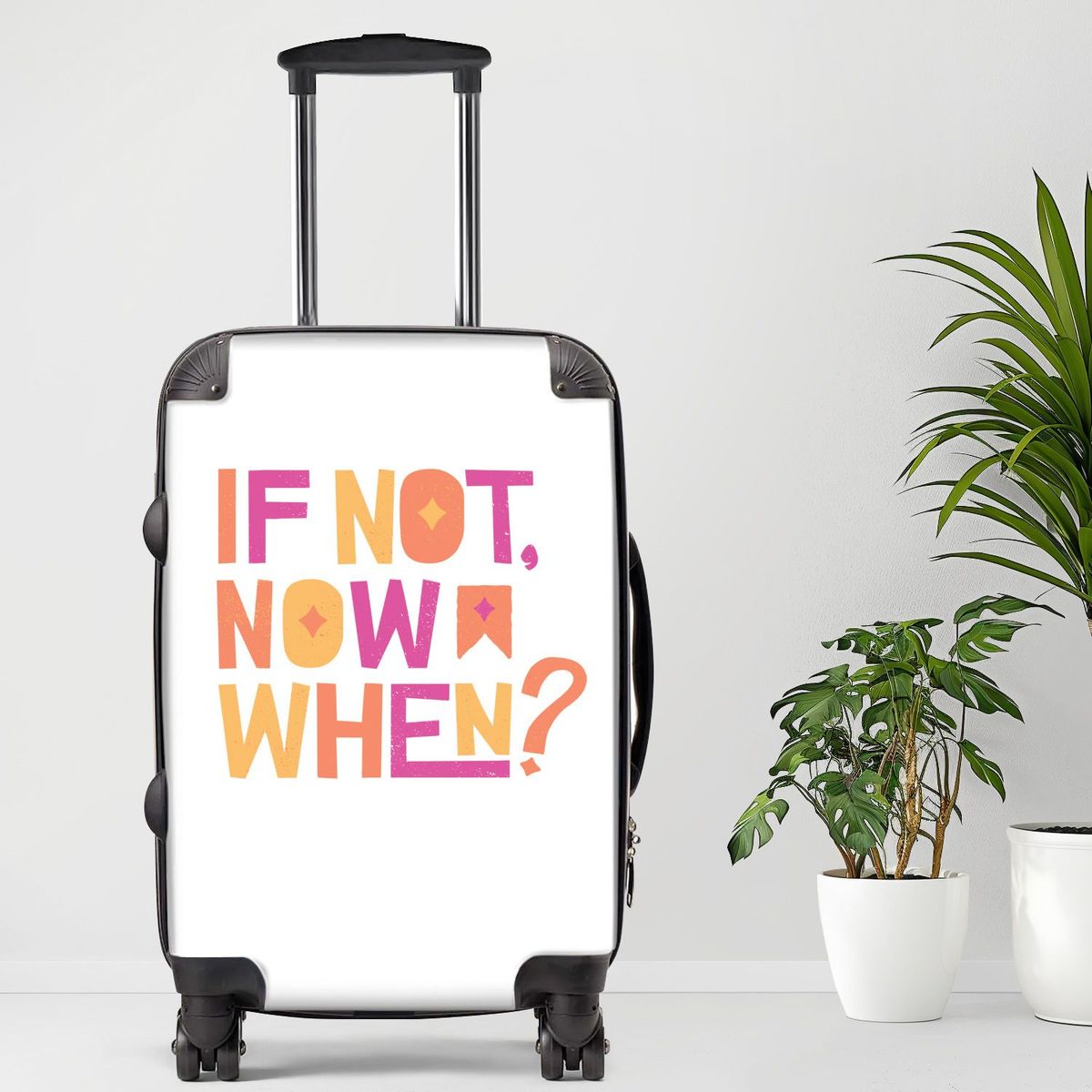 If Not Now When Luggage, 20/24/28 Inch Luggage, Carry-On, Custom Luggage, Luggage Set, Suitcase, Travel, Vacation, Cabin Suitcase, Custom Suitcase, Personalized Luggage_maomaolike.com