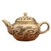 Brass Dragon And Phoenix Small Office Home Retro Fish Mouth Spout Rotating Teapot Stress Relief Artifact Metal Craft_maomaolike.com