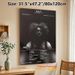 R.A.T LA MANO 1.9 Album Tracklist Painting Poster, Dark Monochrome Portrait With Tracklist Poster, Stylish Music-themed Wall Decor For Home Music_maomaolike.com