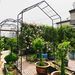 Metal Garden Arch L56.3'' X W16.93'' X H94.5'' Climbing Plants Support Rose Arch Outdoor Black_maomaolike.com