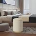 1pc Round Storage Ottoman, Upholstered Vanity Stool, Footrest Stool With Gold Metal Base, Side Table Padded Seat For Living Room Bedroom_maomaolike.com