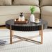Modern Handcraft Drum Coffee Table 31.5 Inch Round Coffee Table For Living Room,Small Coffee Table With Sturdy Pedestal_maomaolike.com