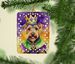 Welsh Terrier King Of Mardi Gras Porcelain Ornament Christmas Tree Hanging Decorations For Home Christmas Holiday, Rectangle, Gift, Multicolor_maomaolike.com
