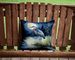 Blue Heron Under The Moonlight Throw Pillow Machine Washable, Indoor Outdoor Decorative Pillow For Couch, Bed Or Patio, 14Hx14W_maomaolike.com