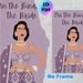 Pin The Bindi On The Bride Painting Poster, Vibrant Minimalist Style, Elegant Indian Bride In Purple Embellished Outfit Poster, Interactive Party Game_maomaolike.com