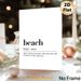 Beach Definition Painting Poster, Minimalist Typographic Text Poster, Offers A Tranquil Vibe, Ideal For Bedroom, Living Room Or Coastal-themed Spaces_maomaolike.com