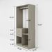 Closet Organizer System, Closet System With Drawers, Clothes Organizer With Closet Shelves Wall Mounted, Grey Wardrobe Closet With Clothing Racks For Hanging Clothes(32"W X 16"D X 71"H)_maomaolike.com