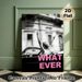 Free-spirited Woman In Convertible Painting Poster, Monochrome Dynamic Urban Scene With Bold Pink "WHATEVER" Text Poster, Trendy Carefree Vibe Ideal_maomaolike.com