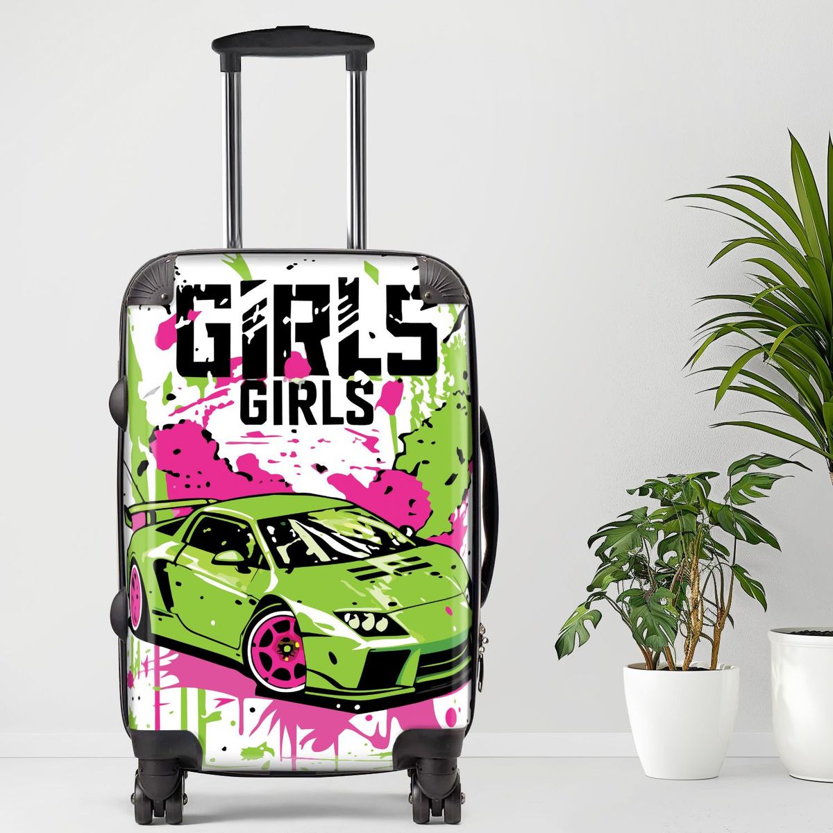Girls Luggage, 20/24/28 Inch Luggage, Carry-On, Custom Luggage, Luggage Set, Suitcase, Travel, Vacation, Cabin Suitcase, Custom Suitcase, Personalized Luggage_maomaolike.com