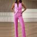 Women's new fashionable temperament simple vest suit long suit pants_maomaolike.com
