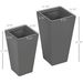 2-Pack Outdoor Planter Set, Flower Pots With Drainage Holes, Durable & Stackable Plant Pot, 22in & 18in, For Porch, Entryway, Patio, Yard, Garden, Gray_maomaolike.com