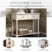 Daisy Series Console Table Traditional Design With Two Drawers And Bottom Shelf_maomaolike.com