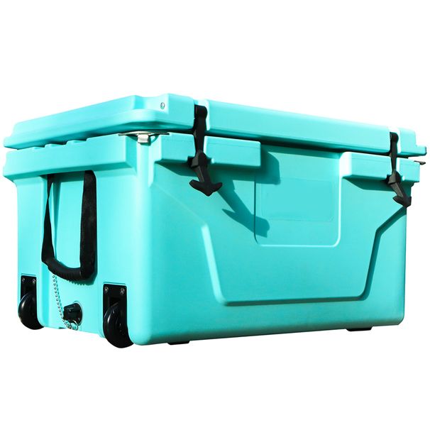 Hot Selling Blue Color 65QT Outdoor Cooler Fish Ice Chest Box 2022 Popular Camping Cooler Box_maomaolike.com