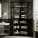 Corner Bookshelf, Industrial Corner Etagere Bookcase_maomaolike.com