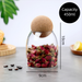 Household Five Grains Sealed Food Spice Square High Borosilicate Glass Storage Jar_maomaolike.com