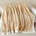 New Cross Border Double Layer Beibei Jacquard Shu Cotton Lambskin Sofa Cover Knitted Velvet Blanket Camel_maomaolike.com
