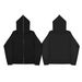 Men's Clothing Solid color sweatshirt zipper hoodie blank cardigan zipper hoodie sweatshirt spot_maomaolike.com
