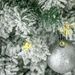 9ft Pre-Lit Snow-Flocked Slim Douglas Fir Artificial Christmas Tree With Realistic Branches, 550 LED Lights And 988 Tips_maomaolike.com