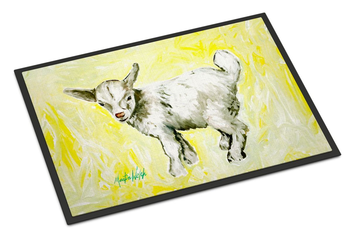 Billy The Kid Goat Doormat Front Door Mat Indoor Outdoor Rugs For Entryway, Non Slip Washable Low Pile, 24H X 36W_maomaolike.com