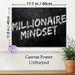 Millionaire Mindset Painting Poster, Stylish Dollar Bill Textured Lettering Poster, Inspirational Money-Themed Decor For Home Office & Workspace_maomaolike.com