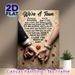 "We're A Team" Romantic Love Quote Painting Poster, Vintage Ornate Patterned Poster With Sweet Couple Hand-holding, Warm Heartfelt Message, Ideal For_maomaolike.com
