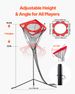 Volleyball Setter Training Equipment, Angle And Height Adjustable Volleyball Trainer, Portable Practice Net With Steel Base, Carrying Bag, Indoor Outdoor Target Net For Serving Spiking Setting_maomaolike.com