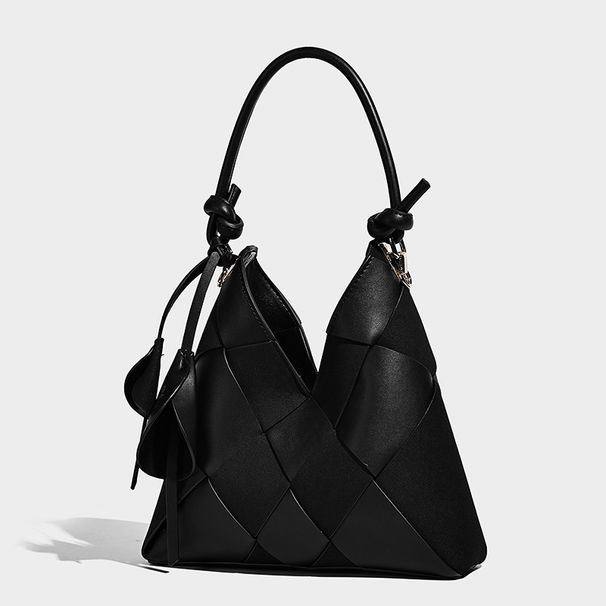 Handwoven Patchwork Large Capacity Commuter Bucket 2026 New Style High-end Versatile Shoulder Crossbody Bag_maomaolike.com