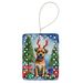 Border Terrier Christmas Reindeer Porcelain Ornament Christmas Tree Hanging Decorations For Home Christmas Holiday, Rectangle, Gift, Multicolor_maomaolike.com