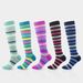 Socks new breathable compression socks, sports and leisure pressure calf socks, color-blocked striped leg socks, factory direct sales_maomaolike.com