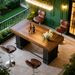 Bar Table, Industrial Counter Height Pub Dining Table_maomaolike.com