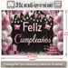 Spanish Happy Birthday Party Banner - Feliz Cumpleaños Design, Pink Black Polyester Backdrop, Balloons Gifts, Photo Props, Party Decor_maomaolike.com