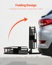 70" X 30" X 6", Hitch Cargo Carrier, 500 Lbs Capacity Hitch Cargo Carrier With Nighttime Reflective Reminder, Folding Hitch Mount Cargo Carrier With Hitch Lock For 2" Receiver, Fit For SUVs_maomaolike.com