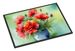 Ohio Scarlet Carnations In Watercolor Doormat Front Door Mat Indoor Outdoor Rugs For Entryway, Non Slip Washable Low Pile, 24H X 36W_maomaolike.com