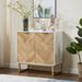 White And Gold Storage Cabinet With 2 Doors, Modern Buffet Sideboard Cabinet With Storage,Accent Cabinet For Living Room, Dining Room, Entryway_maomaolike.com