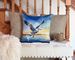 Gull Flying Low Throw Pillow Machine Washable, Indoor Outdoor Decorative Pillow For Couch, Bed Or Patio, 14Hx14W_maomaolike.com