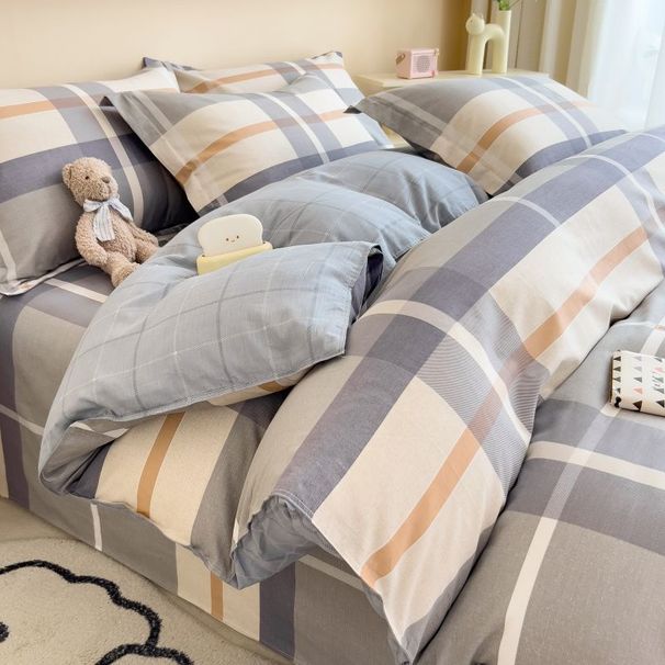 New Airbrushed All-Cotton Four-Piece Pure Cotton Sheet Double Bed Bedding Set Quilt Cover_maomaolike.com