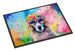 Poodle Hippie Dawg Doormat Front Door Mat Indoor Outdoor Rugs For Entryway, Non Slip Washable Low Pile, 24H X 36W_maomaolike.com