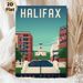 Halifax Nova Scotia Cityscape Painting Poster, Vintage Retro Urban Scene Poster, Charming Iconic Clock Tower & Street View Decor Ideal For Living_maomaolike.com