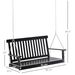 2-Seater Hanging Porch Swing Outdoor Patio Swing Chair Seat With Slatted Build And Chains, 440lbs Weight Capacity, Black_maomaolike.com