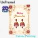 Indian Jhumka Earrings Painting Poster, Vintage Ornate Ethnic Style Poster, Elegant Pink & Gold Jhumka Design With Delicate Floral Border, Cultural_maomaolike.com